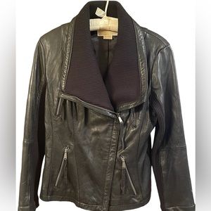 Michael Kors Woman’s Black Leather Jacket.